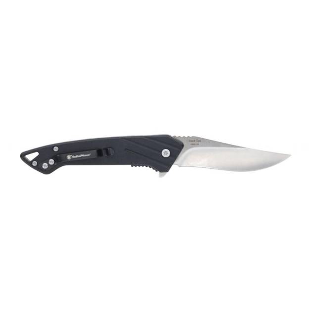 Smith & Wesson Black Ops Folding Knife 3" Recurve Blade Black Box