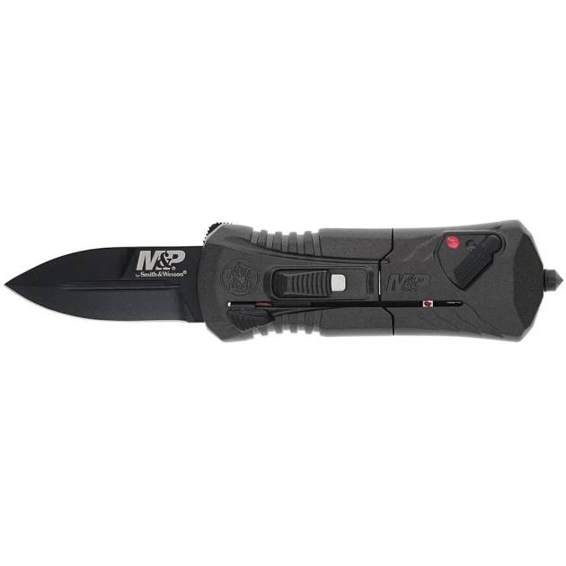 Smith & Wesson M&P Compact OTF Folding Knife 1-9/10" Spear Point Blade Grey