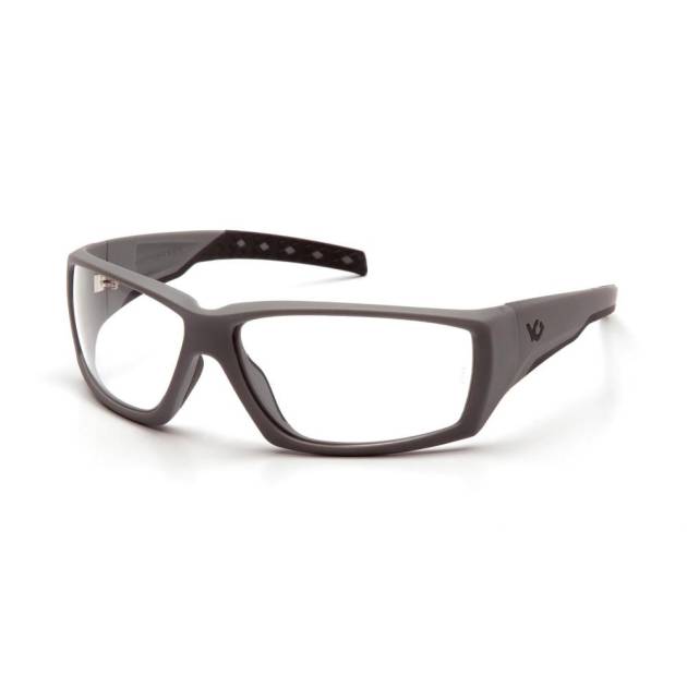 Pyramex Overwatch Shooting Glasses Grey with Clear Lens Anti Fog