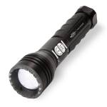 Police Security Flashlight Twin Power Long Throw LED Flashlight 450 Lumens Black