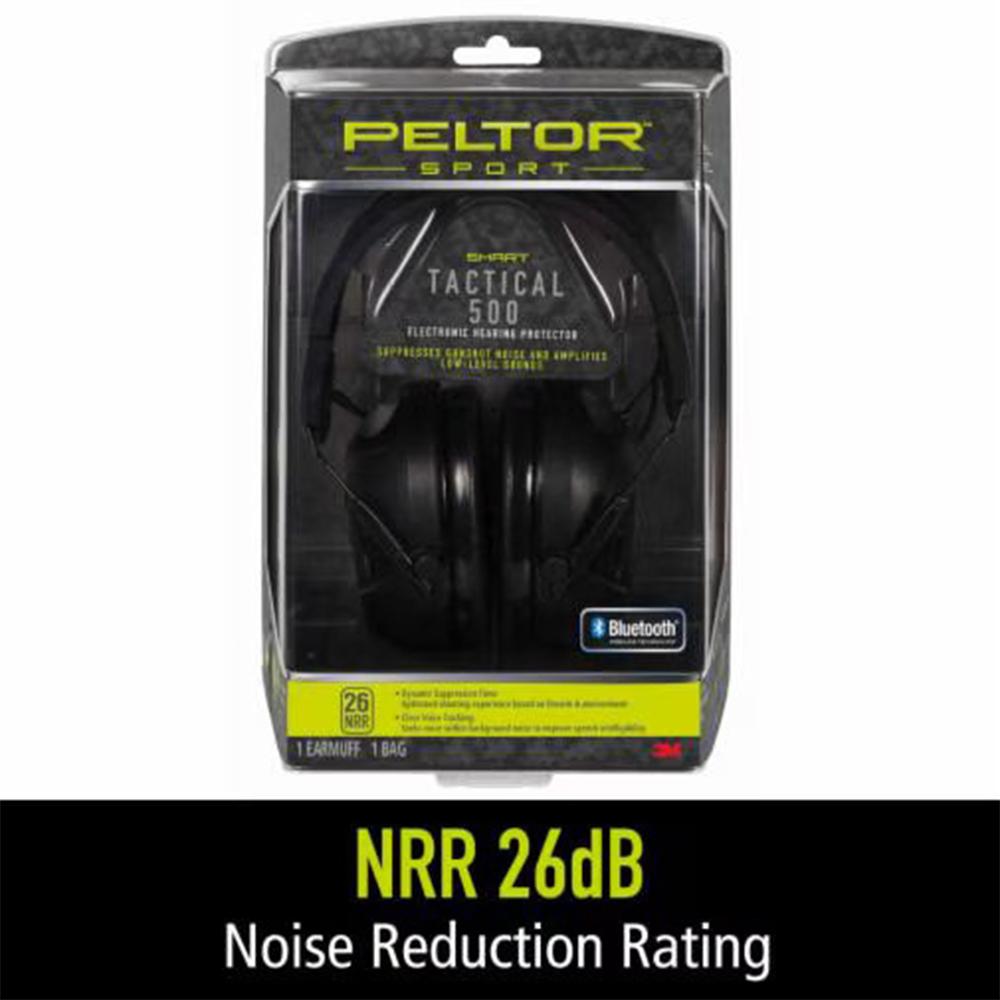 Peltor Sport Tactical 500 Electronic Ear Muffs 26dB Black
