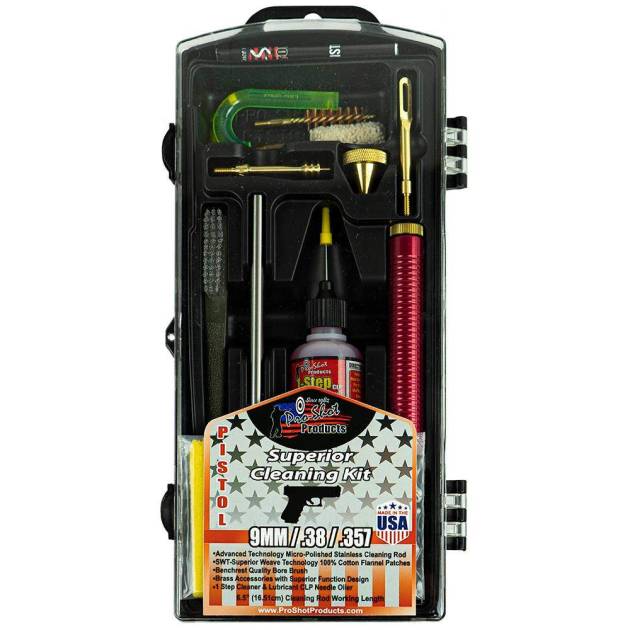 Pro-Shot Classic Box Kit Cleaning Kit Handgun .38 Cal/.357 Cal/9mm Luger