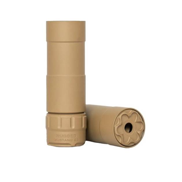 Rugged Mustang22 FDE Suppressor .22 LR 5.3" 1/2x28 Direct Thread