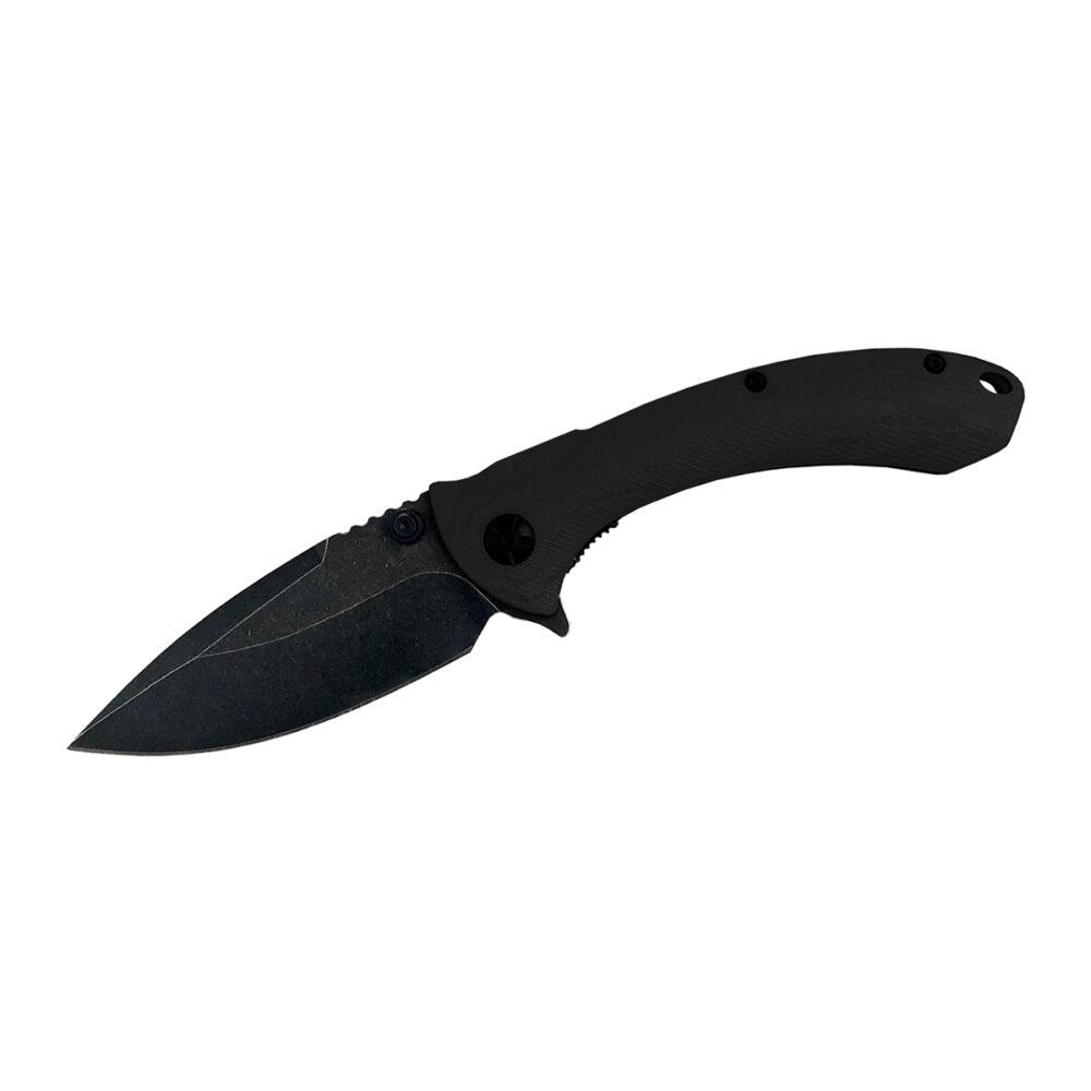 ABKT Elite Shadow Protector II Folding Knife 3-1/2" Drop Point Blade Black