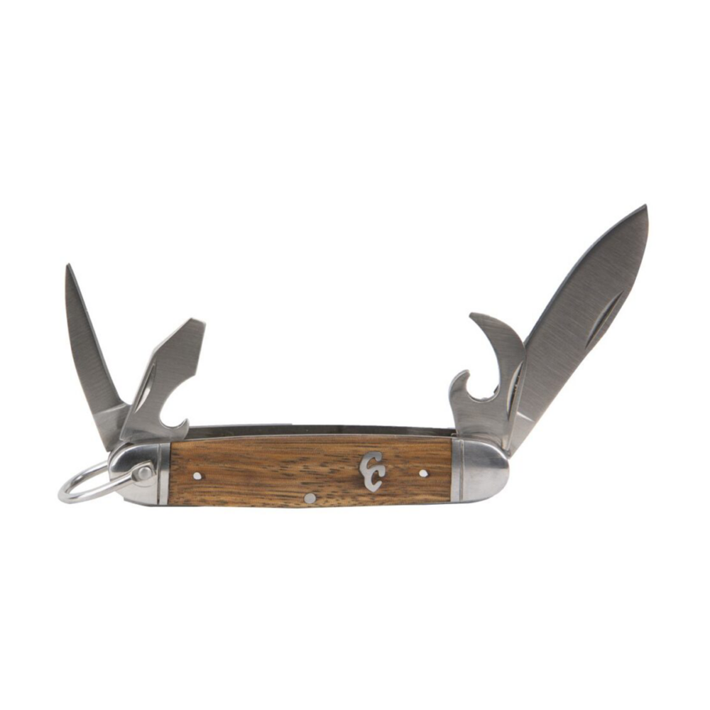ABKT Cattleman Sagebrush Trailscout Multitool 2-1/5" Blade Zebrawood