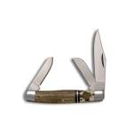 ABKT Roper Stockman Laredo Knife 3 Blades Stag/Wood