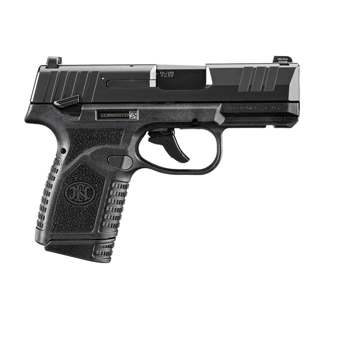 FN Reflex MS Handgun 9mm Luger 11(1)&15(1)rd Magazines 3.3" Barrel Manual Safety Black