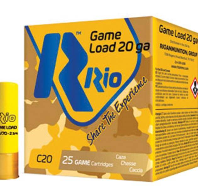 Rio Field Low Recoil Shotshells 20 ga 2-3/4" 1oz  #7.5 1180 fps 25/ct