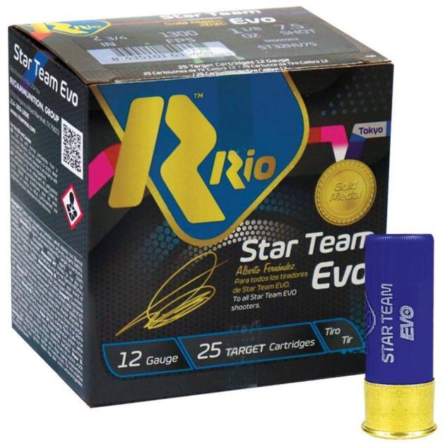 Rio Star Team Evo 28 HV Shotshells 12 ga 2-3/4" 1 oz 1315 fps #7.5 25/ct