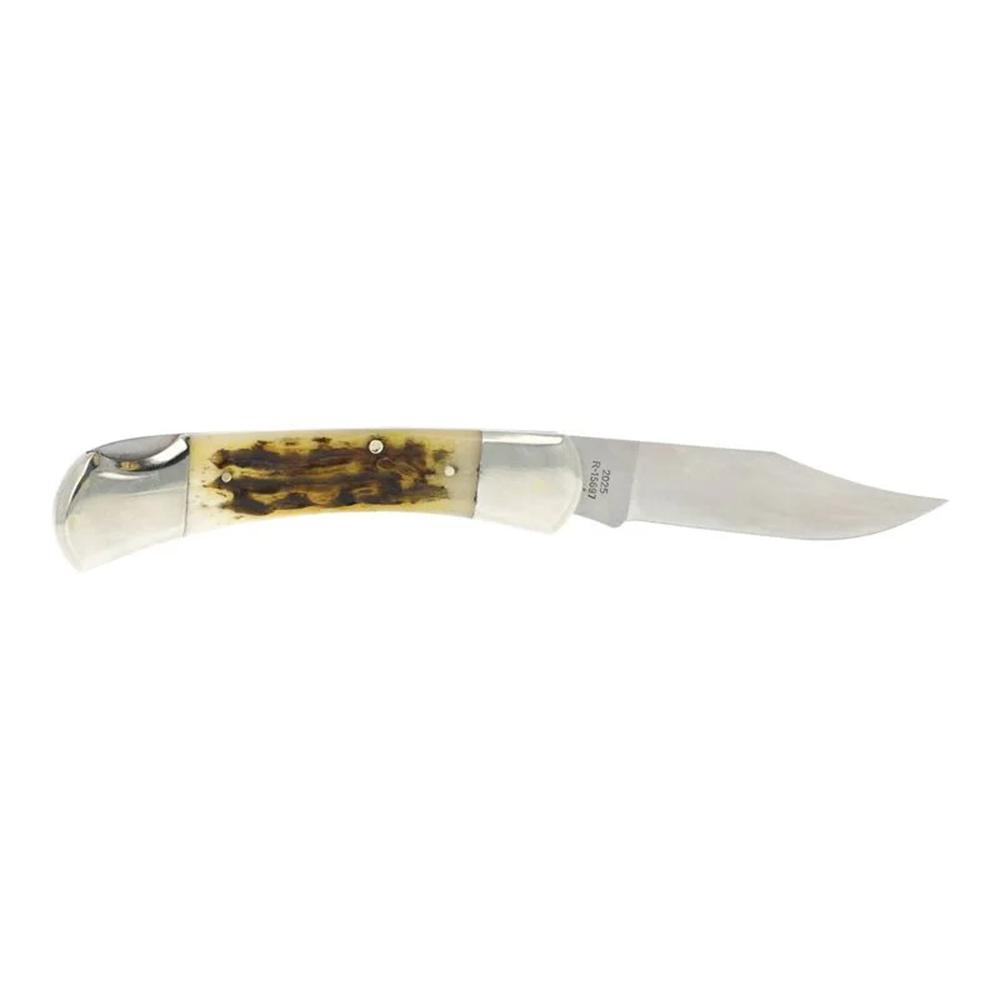Remington Ole Granddad Bullet Folding Knife 3-3/4 Clip Blade Stag