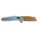 SOG Knives Diverge XR Folding Knife 3" Sheepsfoot Blade Gold and Light Blue