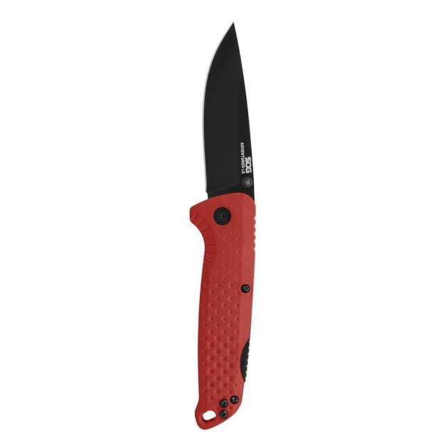 SOG Knives Adventurer LB Folding Knife 3" Drop Point Blade Red