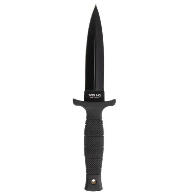 SOG Knives Nightshade Fixed Knife 4-3/4" Spear Point Blade Black