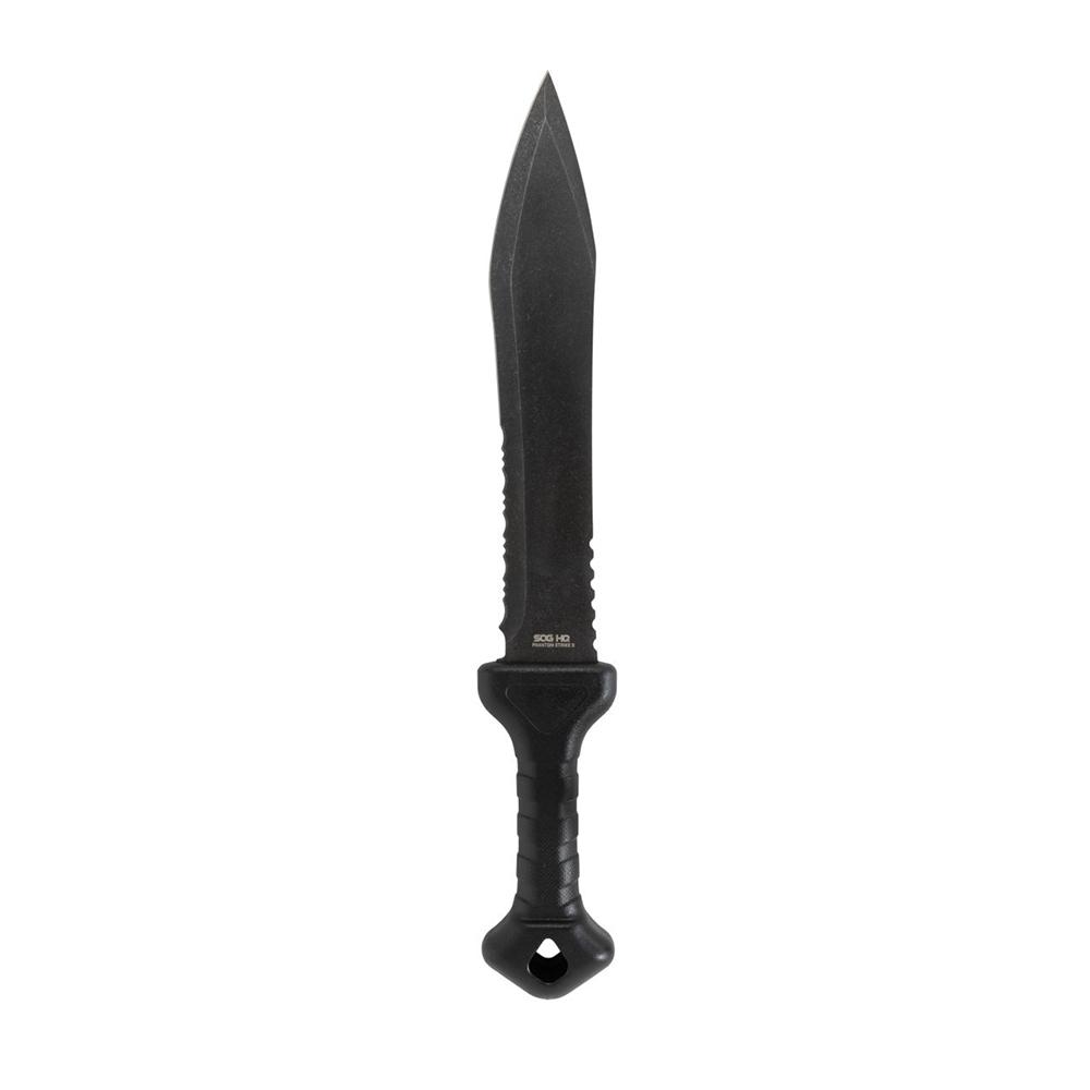 SOG Phantom Strike II Machete Fixed Knife 12-3/5" Spear Point Blade Black