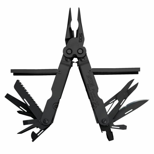 SOG Powerlock Scissors Black Multi-Tool with Nylon Pouch