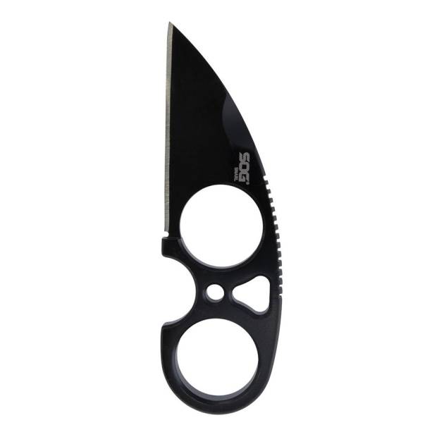 SOG Knives Snarl Blackout Fixed Blade Knife 2.3" Sheepsfoot Blade Black