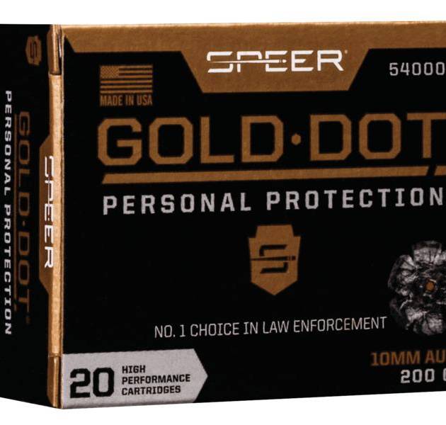Speer Gold Dot Handgun Ammunition 10mm Auto 200 gr HP 1100 fps 20/ct
