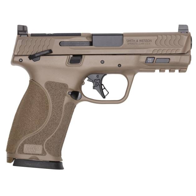 S&W M&P10 2.0 Or Thumb Safety Limited Edition Backpacker Handgun 10mm Auto 15rd Magazines(2) 4" Barrel FDE