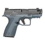S&W PC Shield-X Carry Comp Blue Titanium Handgun 9mm Luger 13(1)&15(1)rd Magazines 3.6" Ported Barrel Thumb Safety