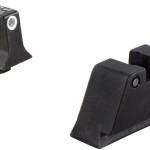 Trijicon Bright & Tough Night Sight Suppressor Night Sight Set for Glock - White Front/Black Rear with Green Lamps