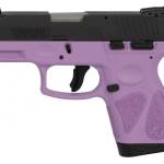 Taurus G2S Handgun 9mm Luger 7rd Magazines 3.2" Barrel Black Slide/Light Purple Grip