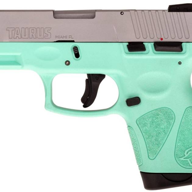 Taurus G2S Handgun 9mm Luger 7rd Magazines 3.2" Barrel Stainless Slide/Cyan Grip