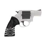 Taurus 856 Handgun .38 Spl 6rds 2" Barrel Stainless Steel Frame/Black Cylinder 1776 Custom Grips