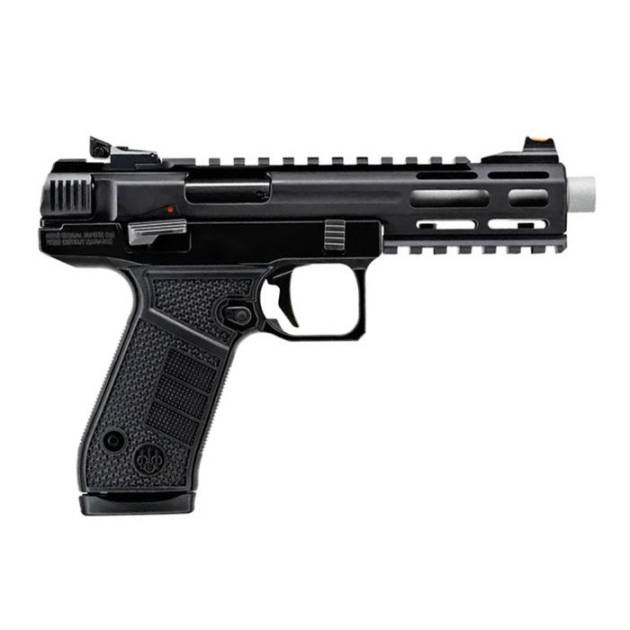 Beretta B22 Jaguar SAO Handgun .22 LR 15rd Magazines(2) 5.25" Threaded Tact Metal Barrel Black Frame