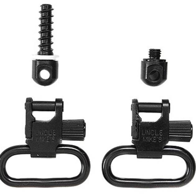 UNCLE MIKES QD SWIVELS FOREND BAND STYLE MACH & WOOD SCREW 1"on