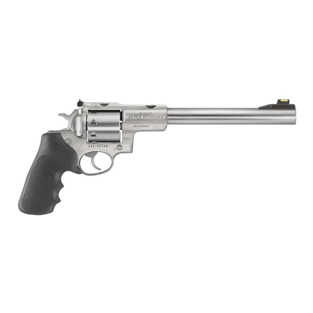 Ruger Super Redhawk Handgun .22 Hornet 8rd Capacity 9.5" Barrel Silver with Black Grip
