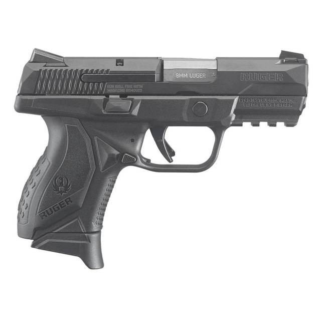 Ruger American Compact Handgun 9mm Luger 17rd Magazine 3.55" Barrel Black