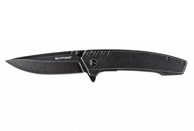 Sarge Knives Stone - Stonewash Frame Lock Folder