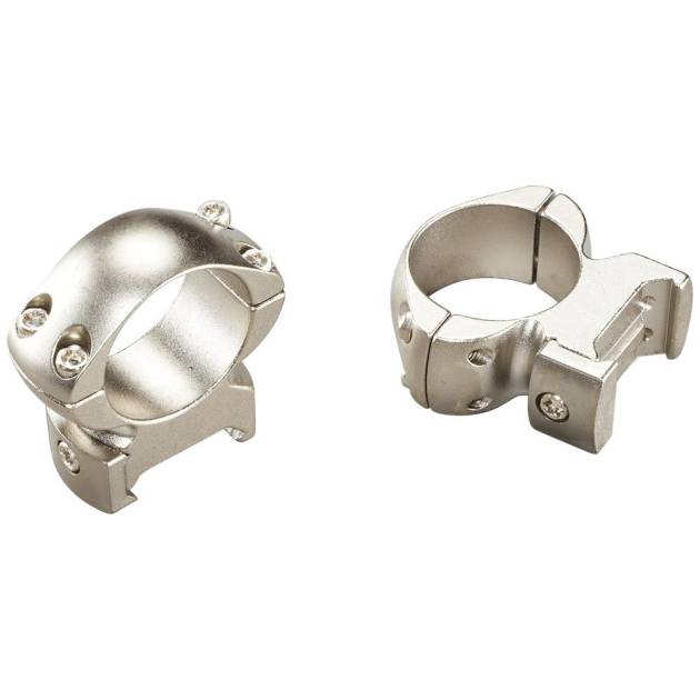 Weaver Grand Slam Steel Top Mount Scope Rings 1" High Silver