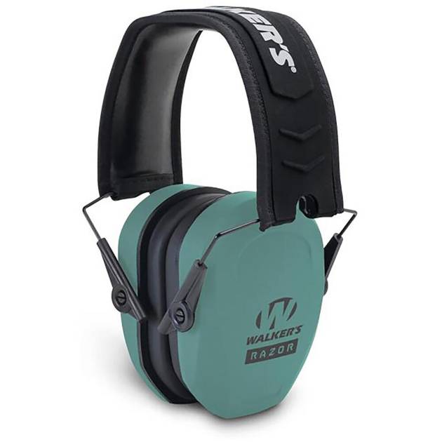 Walker's Razor Slim Passive Ear Muffs 27dB Teal