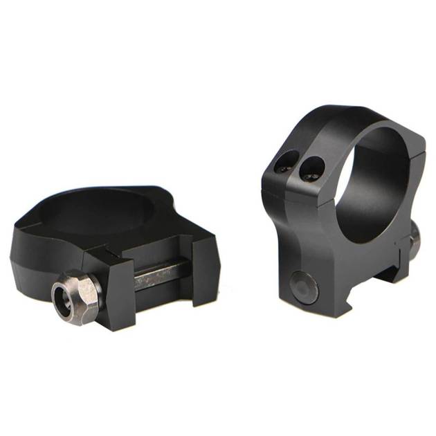 Warne 2-Piece Picatinny Style Mountain Tech Scope Rings 30mm Low - Matte