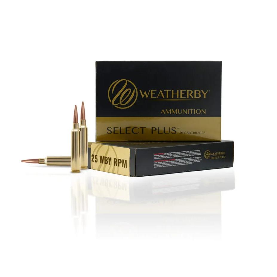Weatherby Select Plus Hornady SST Rifle Ammunition 25 Wby RPM 117gr PT 3150 fps 20/ct