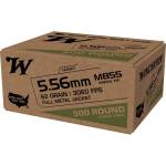 Winchester USA Lake City M855 Green Tip Rifle Ammunition 5.56X45 NATO 62 gr. FMJ 3060 fps 500/ct