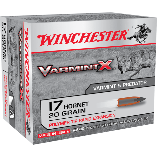 Winchester Varmint X Rifle Ammunition .17 Hornet 20 gr PT 3650 fps 20/ct