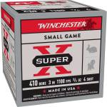 Winchester Super-X High-Brass Shotshells .410 ga 3" MAX 3/4 oz 1100 fps #4 25/ct