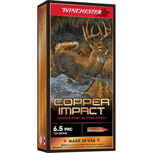 Winchester Copper Impact Rifle Ammunition 6.5 PRC 125 gr. BT 3100 fps 20/ct
