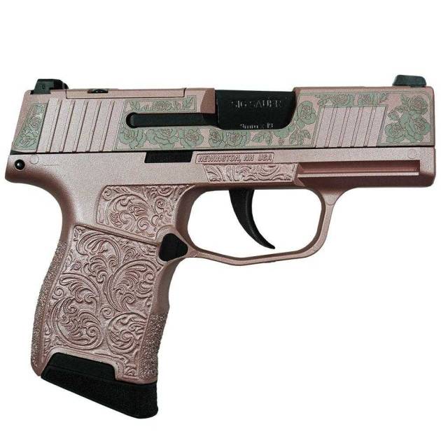 Sig Sauer "Guns & Roses Rose Gold" P365 Optic Ready Handgun 9mm Luger 10rd Magazines(2) 3.1" Barrel X-RAY 3 Sights