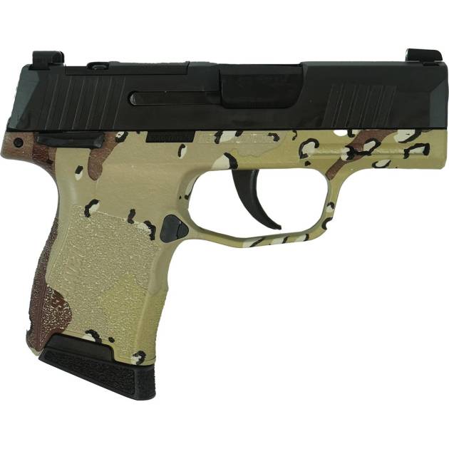 Sig Sauer P365 Custom "Chocolate Chip Hydro Dip Frame" Handgun 9mm Luger 10rd Magazines 3.1" Barrel Black Slide