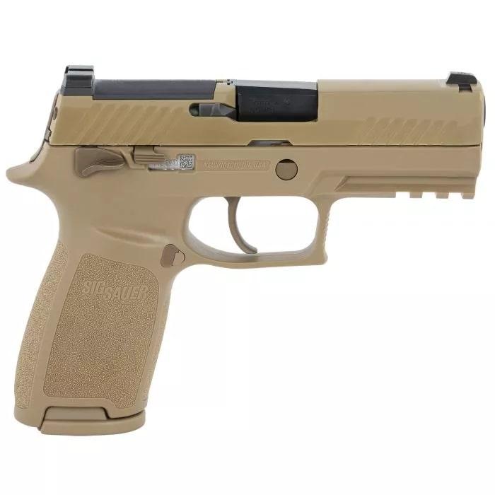 Sig Sauer M18 Coyote OR Compliant Compact Handgun 10rd Magazines(3) 3.9" Barrel Manual Safety