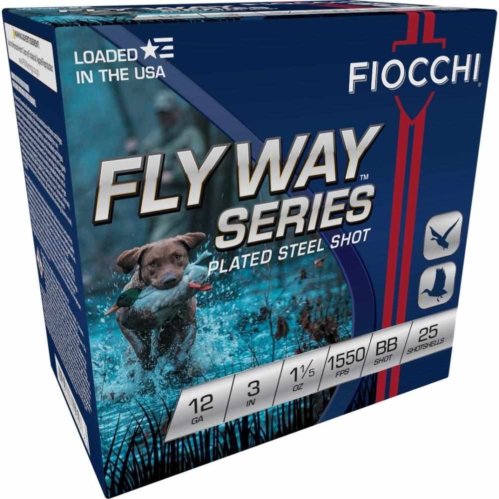 Fiocchi Flyway Steel Shotshells 12ga 3" 1 1/5oz 1550fps #BB 25/ct