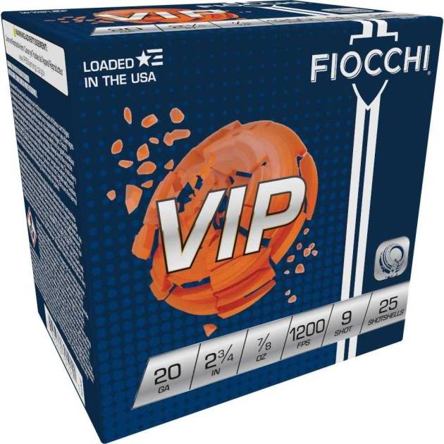 Fiocchi VIP Shotshells 20 ga 2-3/4" 7/8 oz 1200 fps #9 25/ct
