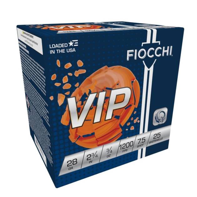 Fiocchi Exacta Target Loads  28 ga 2 3/4"  3/4 oz #7.5 1200 fps 25/ct