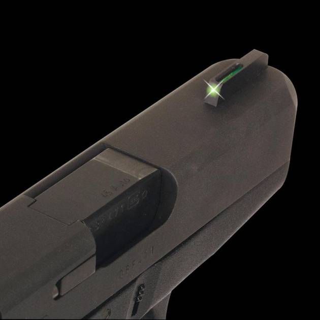 Truglo TFO Tritium/Fiber-Optic Day/Night Sights Fit Ruger (FRONT ONLY) SR9 / SR9C SR40 / SR40C SR45 - Green