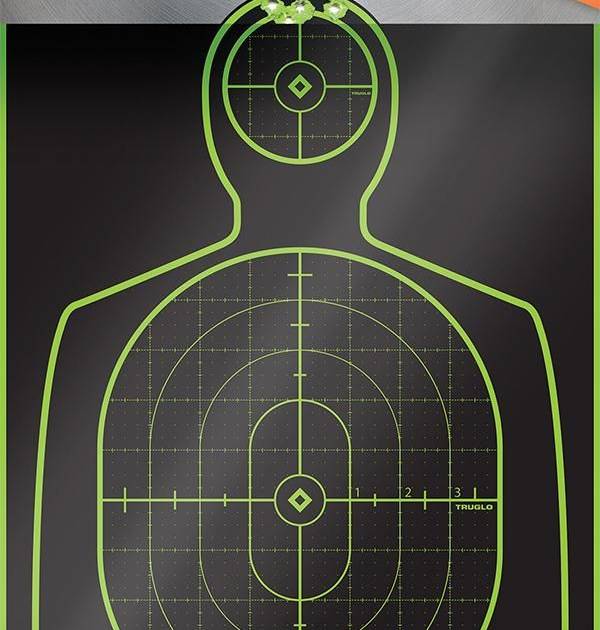 TRUGLO TRU-SEE Self Adhesive Targets - Handgun 12x18 Green 12 Pack