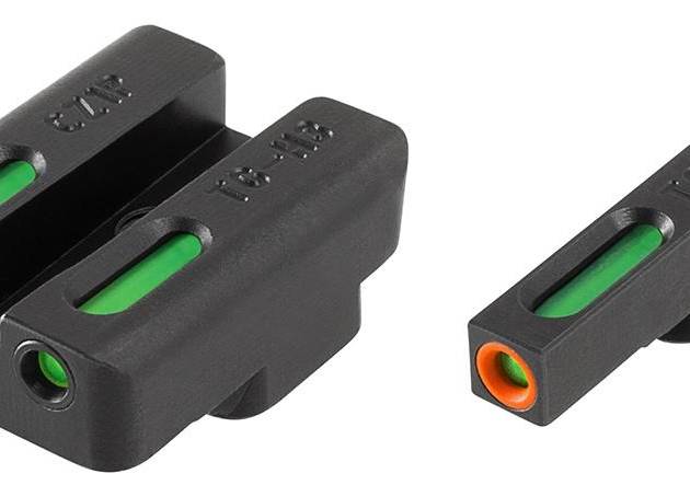 Truglo TFX Pro Tritium Fiber-Optic Xtreme Handgun Sight Set For CZ P10 - Front Orange/Green Rear