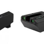 Truglo TFX Tritium/Fiber-Optic Day/Night Sight Set (Suppressor Height) fits Glock 20 21 25 28 29 30 31 32 37 40 and 41 - White Outline Front